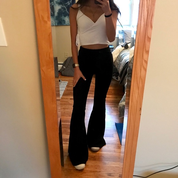 Pretty Little Thing Black Flare Pants {SOLD} - Picture 2 of 6